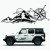 naklejka na samochód auto offroad 5 kompas góry bok jeep.jpg