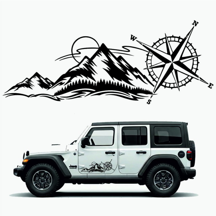 naklejka na samochód auto offroad 5 kompas góry bok jeep.jpg
